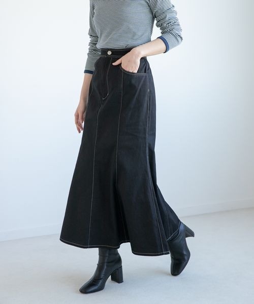 LOWRYS FARM(ローリーズファーム)の「サイズアレンジベルトスカート 265290(スカート・レディース・ブラック/カーキ/アイボリー・MEDIUM/LARGE)」の3枚目の写真
