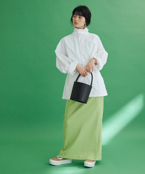 ADAM ET ROPE'(アダムエロペ)の「スプリットレザーバケットバッグ(ハンドバッグ・レディース・ブラック/ホワイト・FREE)」の10枚目の写真