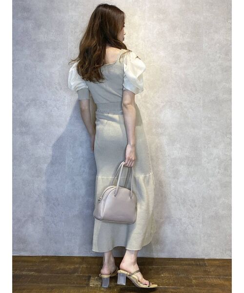 dazzlin（ダズリン）の「オープンシアースリーブマーメイドニットワンピース（ワンピース・レディース・ブラック/ベージュ/ピンク/グリーン・FREE）」の21枚目の写真