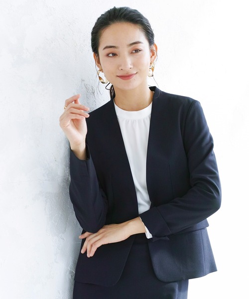 【手洗いできる】2WAYストレッチオックス・カラーレスジャケット