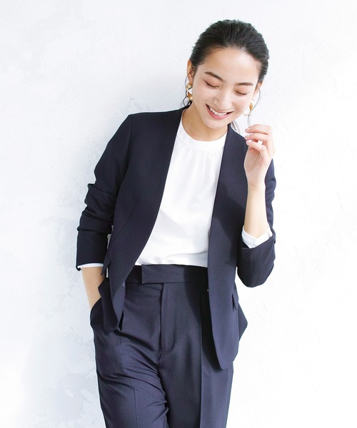 【手洗いできる】2WAYストレッチオックス・カラーレスジャケット