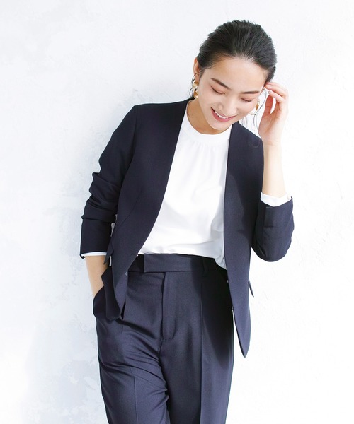【手洗いできる】2WAYストレッチオックス・カラーレスジャケット