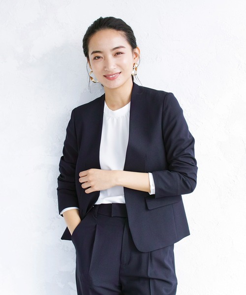 【手洗いできる】2WAYストレッチオックス・カラーレスジャケット