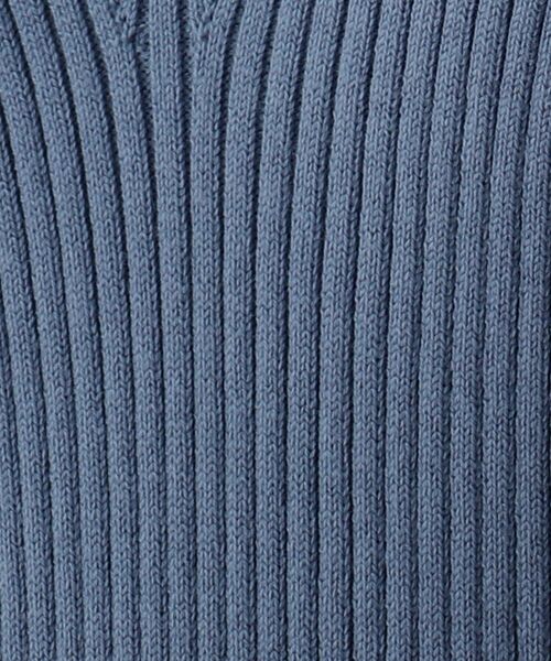 OPAQUE.CLIP（オペークドットクリップ）の「◆クルーネックデザインリブニット（ニット/セーター・レディース・パープル/オフホワイト/ブルー・38）」の11枚目の写真