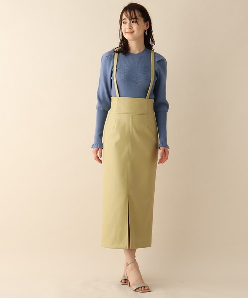 OPAQUE.CLIP（オペークドットクリップ）の「◆クルーネックデザインリブニット（ニット/セーター・レディース・パープル/オフホワイト/ブルー・38）」の13枚目の写真