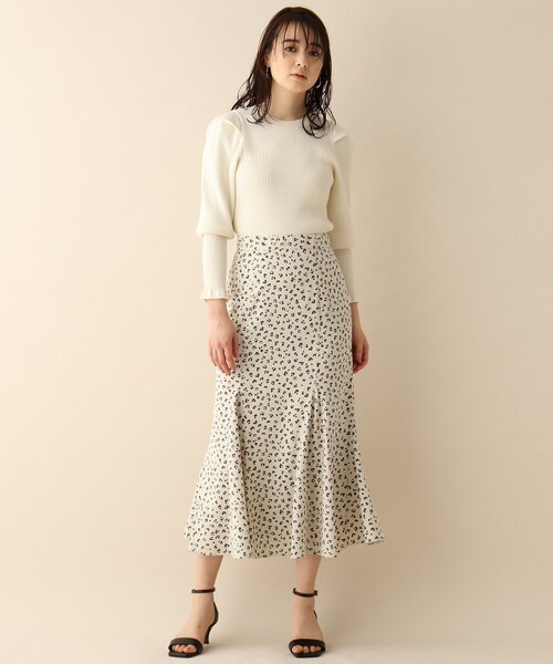 OPAQUE.CLIP（オペークドットクリップ）の「◆クルーネックデザインリブニット（ニット/セーター・レディース・パープル/オフホワイト/ブルー・38）」の14枚目の写真