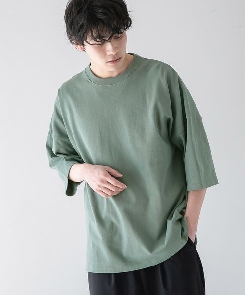 LOWRYS FARM（ローリーズファーム）の「ＵＳＡヘビーウエイトドルマン　265092（Tシャツ/カットソー・メンズ・ブルー/オフホワイト/ブラック/グリーン・LARGE/MEDIUM）」の3枚目の写真