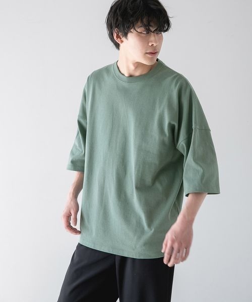 LOWRYS FARM（ローリーズファーム）の「ＵＳＡヘビーウエイトドルマン　265092（Tシャツ/カットソー・メンズ・ブルー/オフホワイト/ブラック/グリーン・LARGE/MEDIUM）」の5枚目の写真