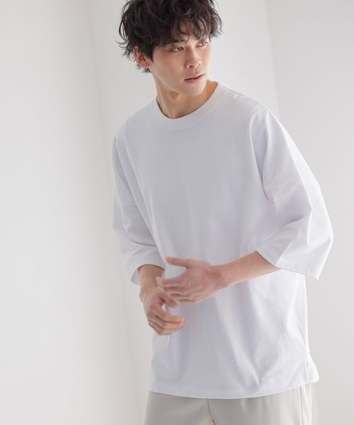 LOWRYS FARM（ローリーズファーム）の「ＵＳＡヘビーウエイトドルマン　265092（Tシャツ/カットソー・メンズ・ブルー/オフホワイト/ブラック/グリーン・LARGE/MEDIUM）」の21枚目の写真