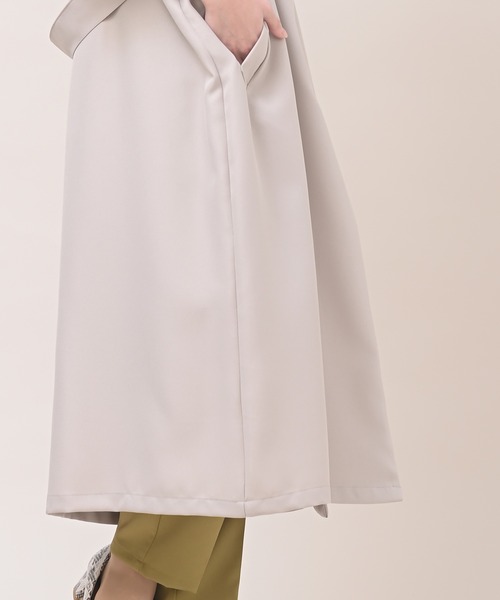 rps（アールピーエス）の「２ＷＡＹカラーボリュームスリーブコート（トレンチコート・レディース・ベージュ/ライトカーキ/グレイッシュベージュ・M）」の6枚目の写真