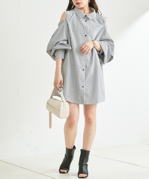Chico 【Web限定】バックねじり肩開きシャツ セール】【Web限定】バックねじり肩開きシャツ（シャツ/ブラウス