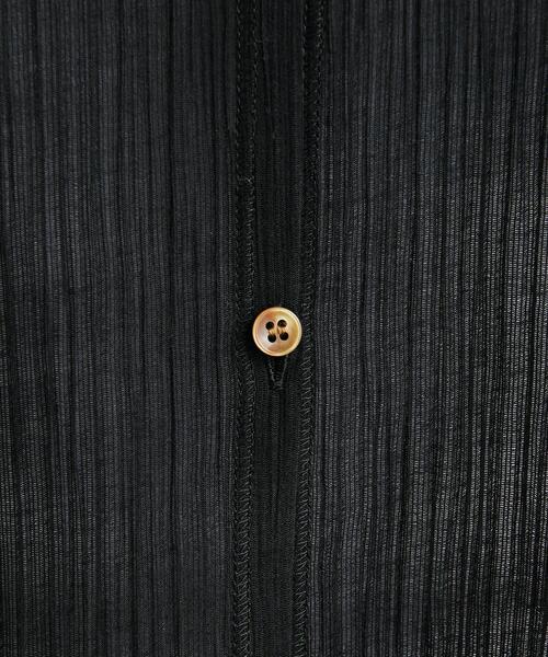 BEAUTY&YOUTH UNITED ARROWS（ビューティーアンドユースユナイテッドアローズ）の「クレープ クルーネックカーディガン -ウォッシャブル-（カーディガン/ボレロ・レディース・ホワイト/ブラック/ライム/ダークブラウン・FREE）」の13枚目の写真