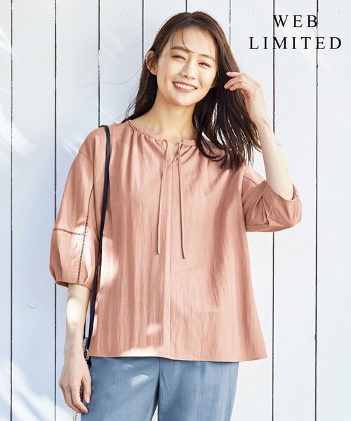 J.PRESS(ジェイプレス)の「【WEB限定カラーあり】ナチュラルジャージー カットソー(Tシャツ/カットソー・レディース・ホワイト系/ネイビー系/イエロー系/ピンク系・T13)」の4枚目の写真