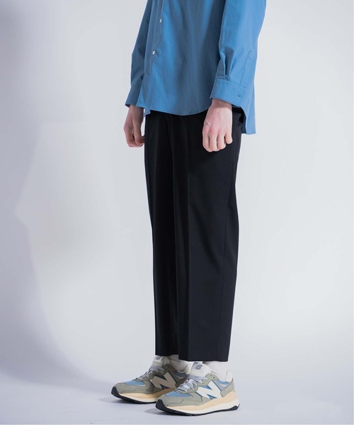 417 EDIFICE(フォーワンセブンエディフィス)の「"リラックス"【allery / アレリ―】 T/Wスラックス(スラックス・メンズ・グレー/ブラック・SMALL/LARGE/MEDIUM)」の2枚目の写真