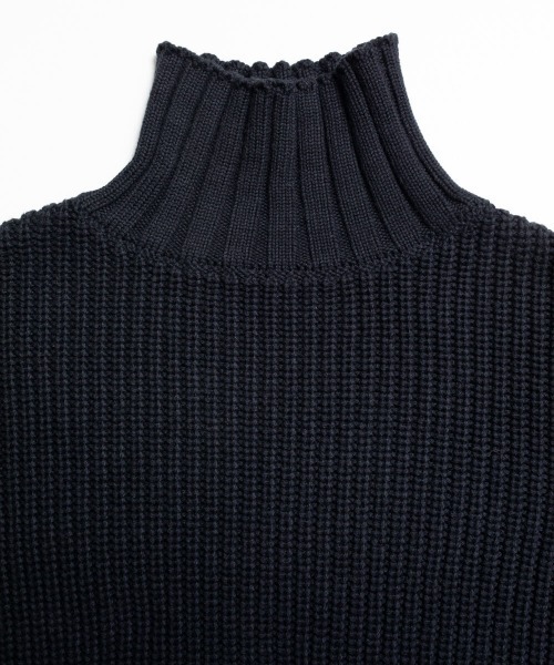 oblekt（オブレクト）の「オーガニックコットンブレンド畦タートルニット（Tシャツ/カットソー・レディース・グレー/オフホワイト・ONE SIZE）」の13枚目の写真