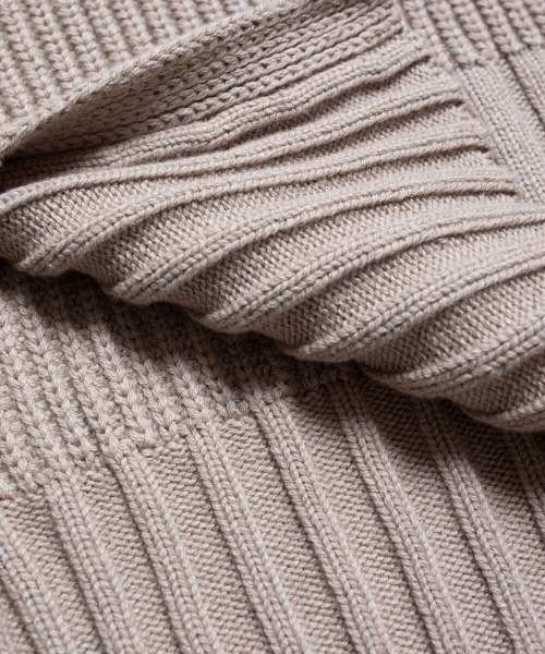 oblekt（オブレクト）の「オーガニックコットンブレンド畦タートルニット（Tシャツ/カットソー・レディース・グレー/オフホワイト・ONE SIZE）」の19枚目の写真