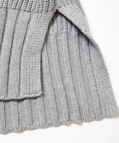 oblekt（オブレクト）の「オーガニックコットンブレンド畦タートルニット（Tシャツ/カットソー・レディース・グレー/オフホワイト・ONE SIZE）」の17枚目の写真