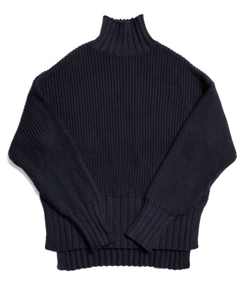 oblekt（オブレクト）の「オーガニックコットンブレンド畦タートルニット（Tシャツ/カットソー・レディース・グレー/オフホワイト・ONE SIZE）」の11枚目の写真