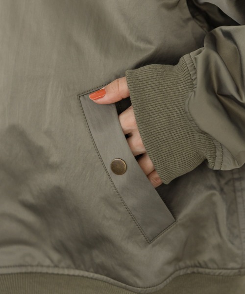 studio CLIP(スタディオクリップ)の「【低身長向けアイテム/WEB限定】MA-1(MA-1・レディース・ベージュ/カーキ・FREE)」の11枚目の写真