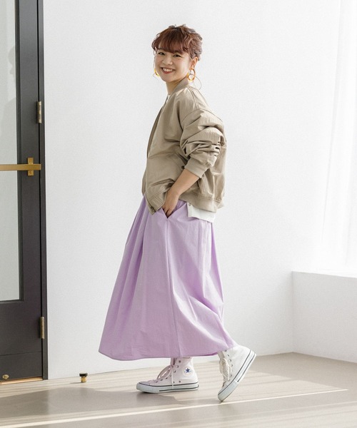 studio CLIP(スタディオクリップ)の「【低身長向けアイテム/WEB限定】MA-1(MA-1・レディース・ベージュ/カーキ・FREE)」の10枚目の写真