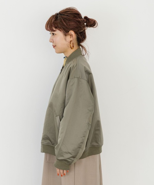 studio CLIP(スタディオクリップ)の「【低身長向けアイテム/WEB限定】MA-1(MA-1・レディース・ベージュ/カーキ・FREE)」の5枚目の写真