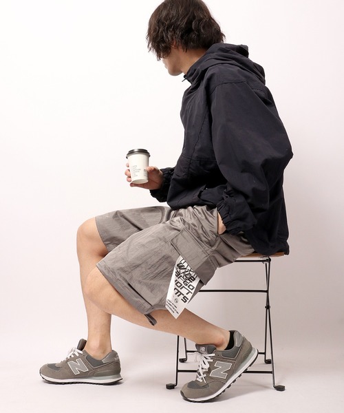 SUGGESTION（サジェッション）の「SUGGESTION ユーロミリタリー ワイドカーゴショーツ（カーゴパンツ・メンズ・ブラック/オリーブ/グレー・L/M）」の21枚目の写真