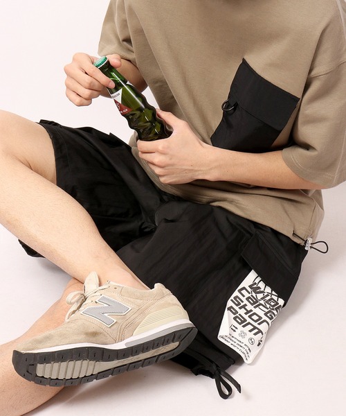 SUGGESTION（サジェッション）の「SUGGESTION ユーロミリタリー ワイドカーゴショーツ（カーゴパンツ・メンズ・ブラック/オリーブ/グレー・L/M）」の12枚目の写真