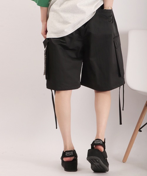 SUGGESTION（サジェッション）の「SUGGESTION ユーロミリタリー ワイドカーゴショーツ（カーゴパンツ・メンズ・ブラック/オリーブ/グレー・L/M）」の9枚目の写真