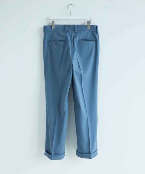 ADAM ET ROPE'(アダムエロペ)の「ドビーブッチャー ワイド アンクル テーパードスラックス(スラックス・メンズ・ネイビー/ブルー系その他5・S/M/L)」の7枚目の写真