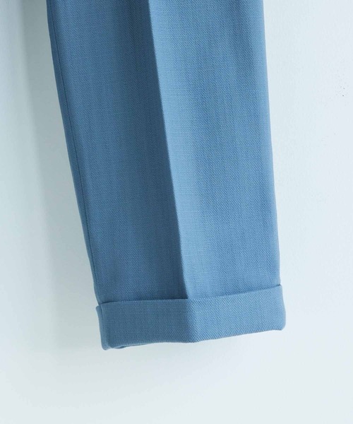 ADAM ET ROPE'(アダムエロペ)の「ドビーブッチャー ワイド アンクル テーパードスラックス(スラックス・メンズ・ネイビー/ブルー系その他5・S/M/L)」の6枚目の写真