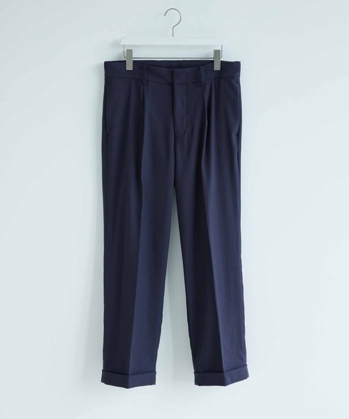 ADAM ET ROPE'(アダムエロペ)の「ドビーブッチャー ワイド アンクル テーパードスラックス(スラックス・メンズ・ネイビー/ブルー系その他5・S/M/L)」の12枚目の写真