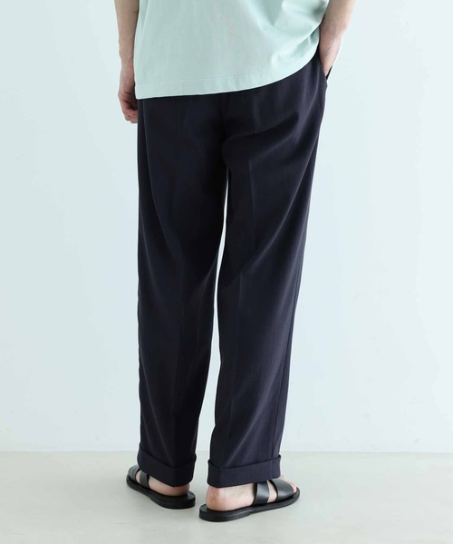 ADAM ET ROPE'(アダムエロペ)の「ドビーブッチャー ワイド アンクル テーパードスラックス(スラックス・メンズ・ネイビー/ブルー系その他5・S/M/L)」の17枚目の写真