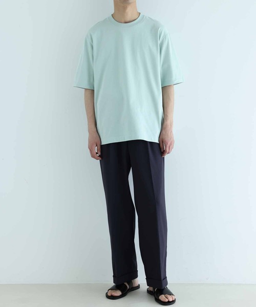 ADAM ET ROPE'(アダムエロペ)の「ドビーブッチャー ワイド アンクル テーパードスラックス(スラックス・メンズ・ネイビー/ブルー系その他5・S/M/L)」の13枚目の写真