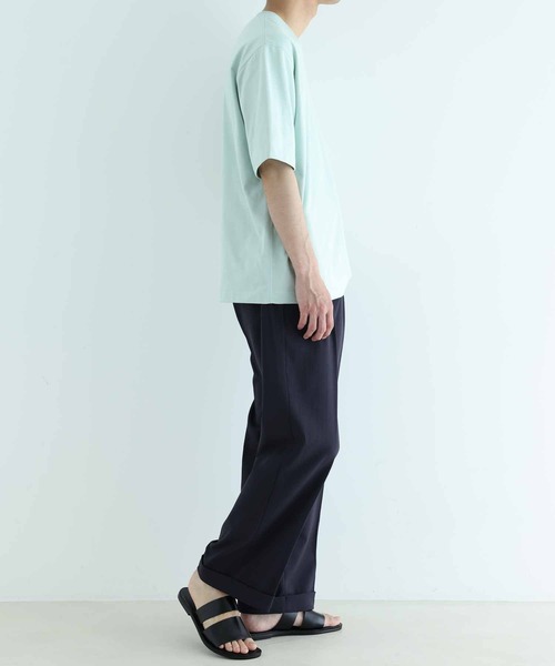 ADAM ET ROPE'(アダムエロペ)の「ドビーブッチャー ワイド アンクル テーパードスラックス(スラックス・メンズ・ネイビー/ブルー系その他5・S/M/L)」の15枚目の写真