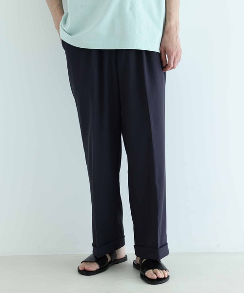ADAM ET ROPE'(アダムエロペ)の「ドビーブッチャー ワイド アンクル テーパードスラックス(スラックス・メンズ・ネイビー/ブルー系その他5・S/M/L)」の20枚目の写真