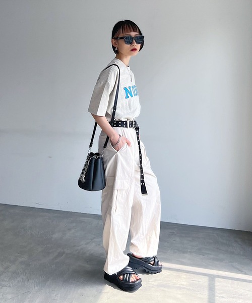 PAGEBOY（ページボーイ）の「綿100％ イージーカーゴパンツ（カーゴパンツ・レディース・オフホワイト/ブラック/カーキ・FREE）」の7枚目の写真