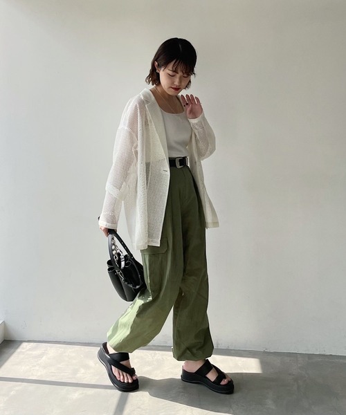 PAGEBOY（ページボーイ）の「綿100％ イージーカーゴパンツ（カーゴパンツ・レディース・オフホワイト/ブラック/カーキ・FREE）」の8枚目の写真