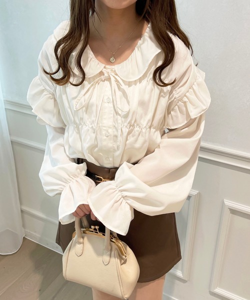 apres jour(アプレジュール)の「アソートラッフルブラウス【ZOZOTOWN限定アイテム】(シャツ/ブラウス・レディース・ピンク系その他/オフホワイト/ライトグレー/ブルー系その他・フリー/X-LARGE)」の5枚目の写真
