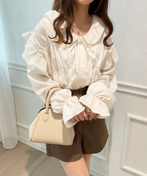 apres jour(アプレジュール)の「アソートラッフルブラウス【ZOZOTOWN限定アイテム】(シャツ/ブラウス・レディース・ピンク系その他/オフホワイト/ライトグレー/ブルー系その他・フリー/X-LARGE)」の8枚目の写真