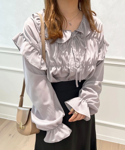 apres jour(アプレジュール)の「アソートラッフルブラウス【ZOZOTOWN限定アイテム】(シャツ/ブラウス・レディース・ピンク系その他/オフホワイト/ライトグレー/ブルー系その他・フリー/X-LARGE)」の15枚目の写真