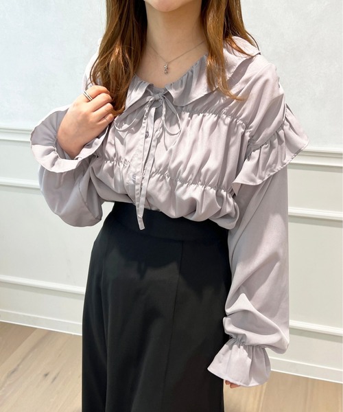 apres jour(アプレジュール)の「アソートラッフルブラウス【ZOZOTOWN限定アイテム】(シャツ/ブラウス・レディース・ピンク系その他/オフホワイト/ライトグレー/ブルー系その他・フリー/X-LARGE)」の16枚目の写真