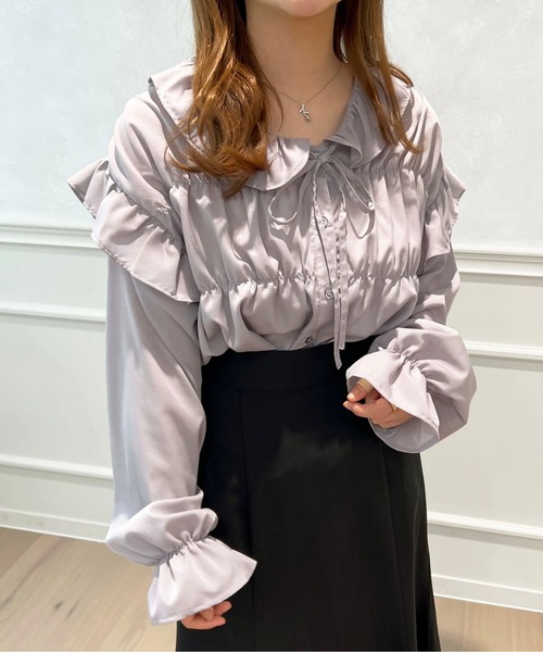 apres jour(アプレジュール)の「アソートラッフルブラウス【ZOZOTOWN限定アイテム】(シャツ/ブラウス・レディース・ピンク系その他/オフホワイト/ライトグレー/ブルー系その他・フリー/X-LARGE)」の17枚目の写真