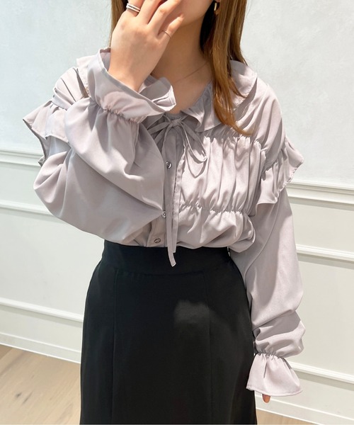 apres jour(アプレジュール)の「アソートラッフルブラウス【ZOZOTOWN限定アイテム】(シャツ/ブラウス・レディース・ピンク系その他/オフホワイト/ライトグレー/ブルー系その他・フリー/X-LARGE)」の14枚目の写真
