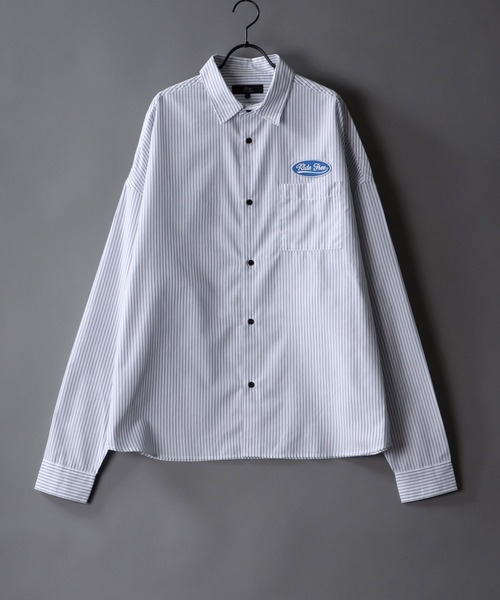 SITRY(シトリー)の「Oversize Drop shoulder broadcloth shirt/オーバーサイズ ドロップショルダー ブロード シャツ(シャツ/ブラウス・メンズ・ホワイト/ベージュ/ブルー/ホワイト系その他/ブルー系その他/ブルー系その他2/ブルー系その他3・M/L)」の3枚目の写真