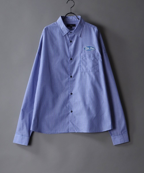 SITRY(シトリー)の「Oversize Drop shoulder broadcloth shirt/オーバーサイズ ドロップショルダー ブロード シャツ(シャツ/ブラウス・メンズ・ホワイト/ベージュ/ブルー/ホワイト系その他/ブルー系その他/ブルー系その他2/ブルー系その他3・M/L)」の5枚目の写真