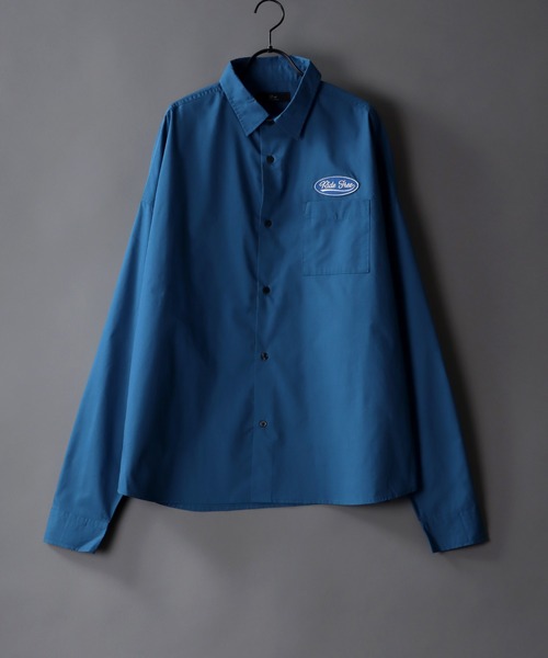 SITRY(シトリー)の「Oversize Drop shoulder broadcloth shirt/オーバーサイズ ドロップショルダー ブロード シャツ(シャツ/ブラウス・メンズ・ホワイト/ベージュ/ブルー/ホワイト系その他/ブルー系その他/ブルー系その他2/ブルー系その他3・M/L)」の1枚目の写真