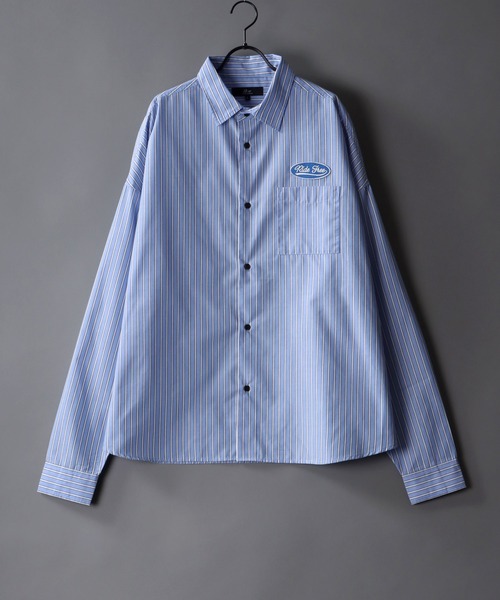 SITRY(シトリー)の「Oversize Drop shoulder broadcloth shirt/オーバーサイズ ドロップショルダー ブロード シャツ(シャツ/ブラウス・メンズ・ホワイト/ベージュ/ブルー/ホワイト系その他/ブルー系その他/ブルー系その他2/ブルー系その他3・M/L)」の7枚目の写真