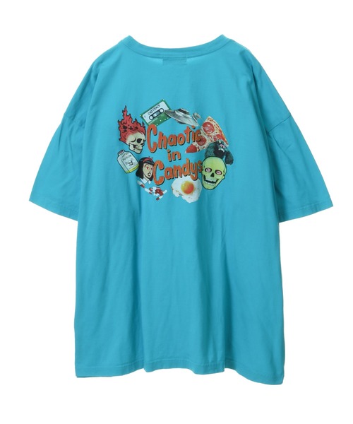 Candy Stripper（キャンディストリッパー）の「CHAOTIC IN CANDYS BIG Tシャツ（Tシャツ/カットソー・レディース・ブラック/ライトブルー/グリーン/オフホワイト・2）」の4枚目の写真