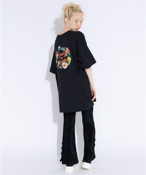 Candy Stripper（キャンディストリッパー）の「CHAOTIC IN CANDYS BIG Tシャツ（Tシャツ/カットソー・レディース・ブラック/ライトブルー/グリーン/オフホワイト・2）」の6枚目の写真