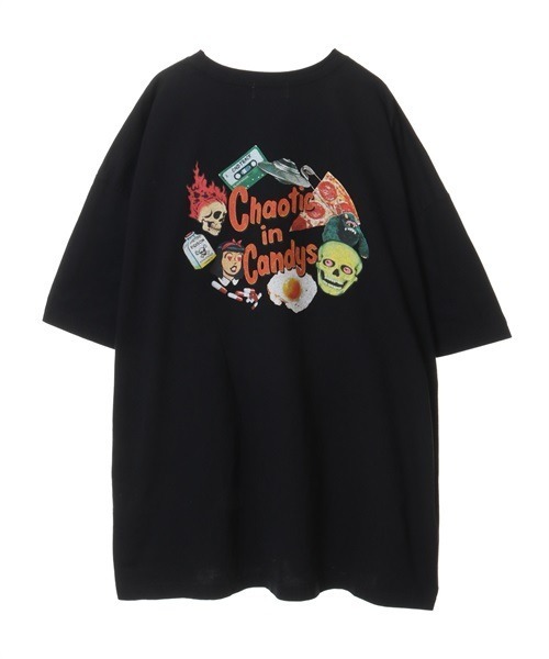 Candy Stripper（キャンディストリッパー）の「CHAOTIC IN CANDYS BIG Tシャツ（Tシャツ/カットソー・レディース・ブラック/ライトブルー/グリーン/オフホワイト・2）」の11枚目の写真